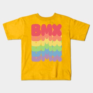 BMX / Rainbow Typography Design Kids T-Shirt